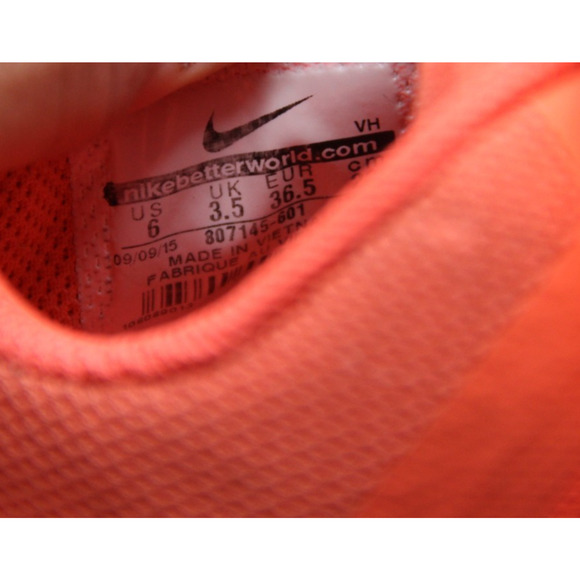 Nike Free 5.0 Running Shoes Womens Size 6 Orange Mesh Lightweight 807145-601 - Picture 11 of 11